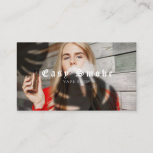 Affärskortet Girl Smoke Vape Shop Visitkort