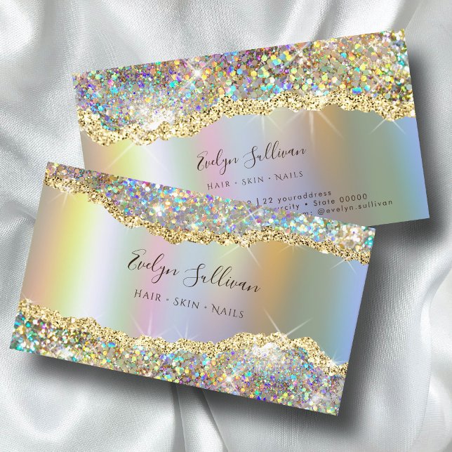 AFFÄRSKORTET GLITTER i GULD Visitkort (Skapare uppladdad)