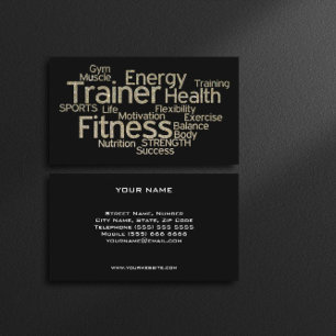 Affärskortet glitter Personal Trainer Visitkort