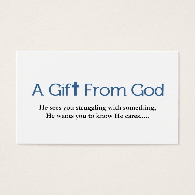 Affärskortet Gods Gift Visitkort (Framsidan)