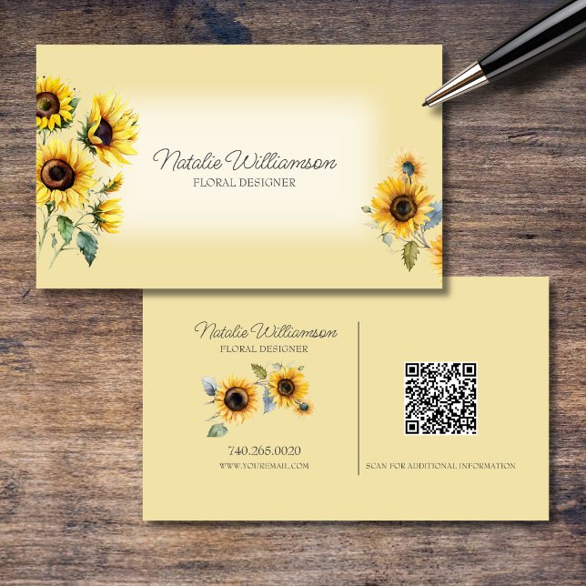 Affärskortet Golden Land Sunwers QR Code  Visitkort (Skapare uppladdad)
