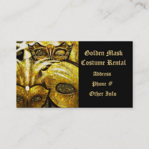 Affärskortet Golden Mardi Gras Masks Visitkort