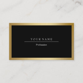 Affärskortet Golden Ram minimal Black Metallic Visitkort
