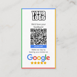 Affärskortet Google Review med kupongavstängning Visitkort