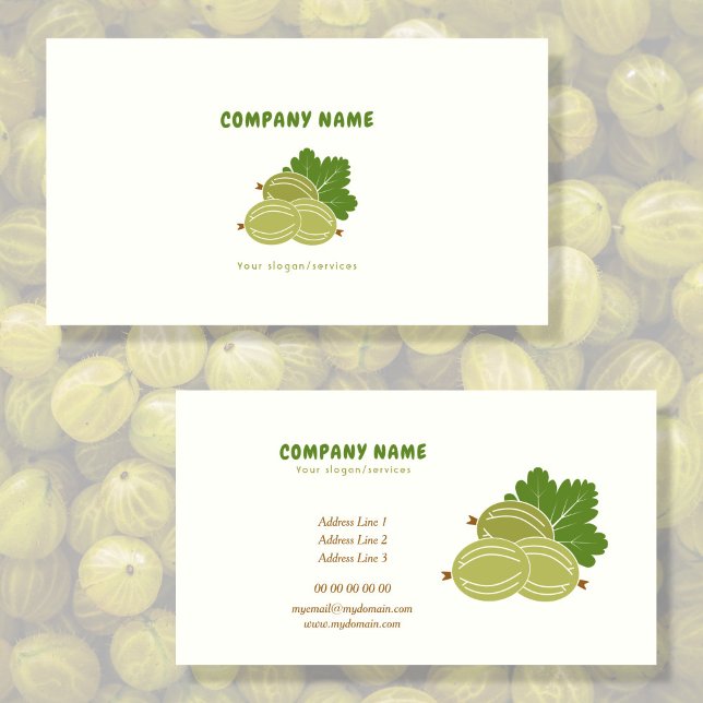Affärskortet Gooseberry Fruit Visitkort (Gooseberry Fruit Business Card)
