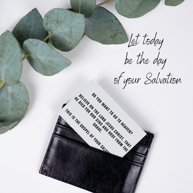 AFFÄRSKORTET gospel TRACTS Visitkort (Skapare uppladdad)