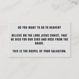 Affärskortet GOSPEL TRACTS Visitkort