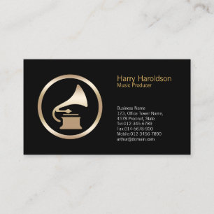 Affärskortet Gramophone Icon Music Producer Visitkort