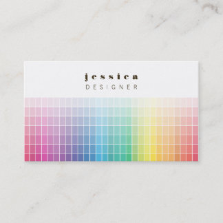 Affärskortet Graphic Designer Färg Palette Ombre Visitkort