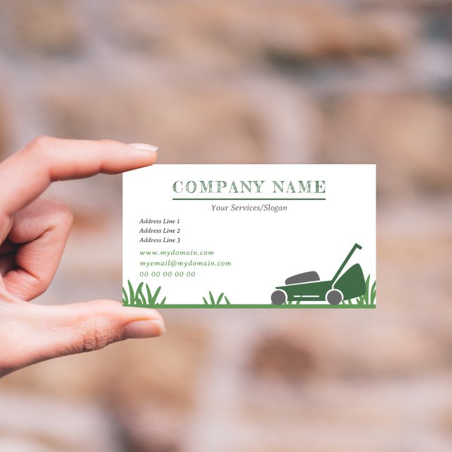Affärskortet gräsmatta & Gardener Visitkort (Lawn Care & Gardener Business Card)