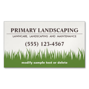 Affärskortet gräsmatta Landscaping Services Grass Magnetiska Visitkort
