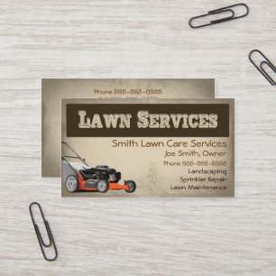 Affärskortet gräsmatta Landscaping Services Visitkort