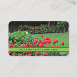 Affärskortet gräsmatta och landskap visitkort