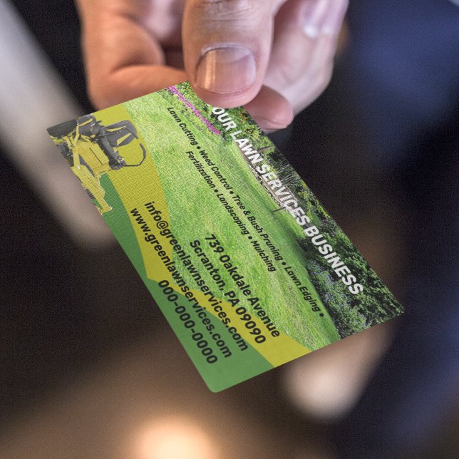 Affärskortet gräsmatta Service Company Visitkort (Skapare uppladdad)