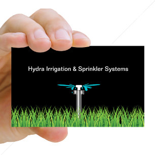 Affärskortet gräsmatta Sprinkler-bevattning Visitkort