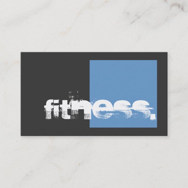 Affärskortet grått Blue Personal Trainer Fitness Visitkort (Framsida)