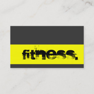 Affärskortet grått Gult Personal Trainer Fitness Visitkort