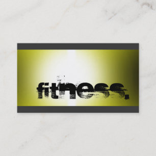Affärskortet grått Gult Personal Trainer Fitness Visitkort
