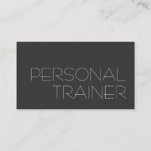 Affärskortet grått Personal Trainer Fitness Visitkort