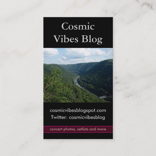 Affärskortet grönt bergsfoto visitkort (Framsida)