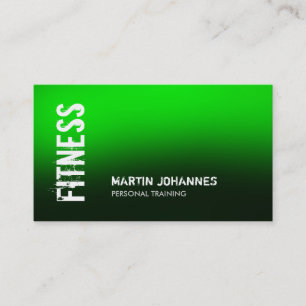 Affärskortet grönt Black Fitness Personal Trainer  Visitkort