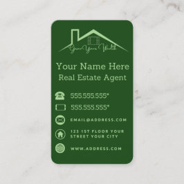 Affärskortet grönt för Agent i i Gods Visitkort