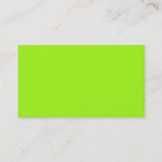 Affärskortet Grönt för Bright Neon Chartreuse Visitkort (Framsida)
