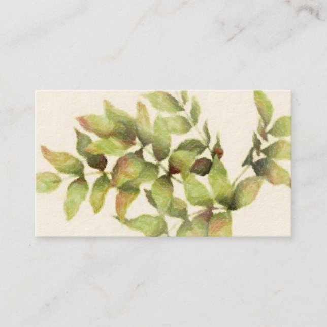 Affärskortet grönt Löv Visitkort (Framsida)
