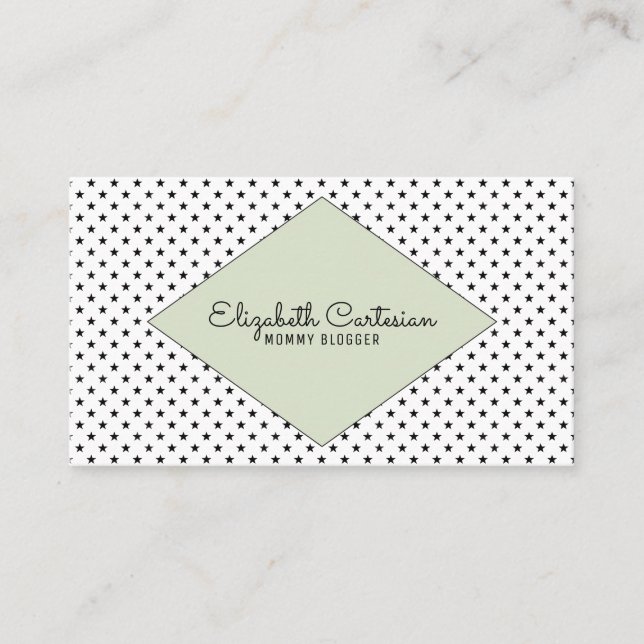 Affärskortet grönt Modern Stars (Framsida)