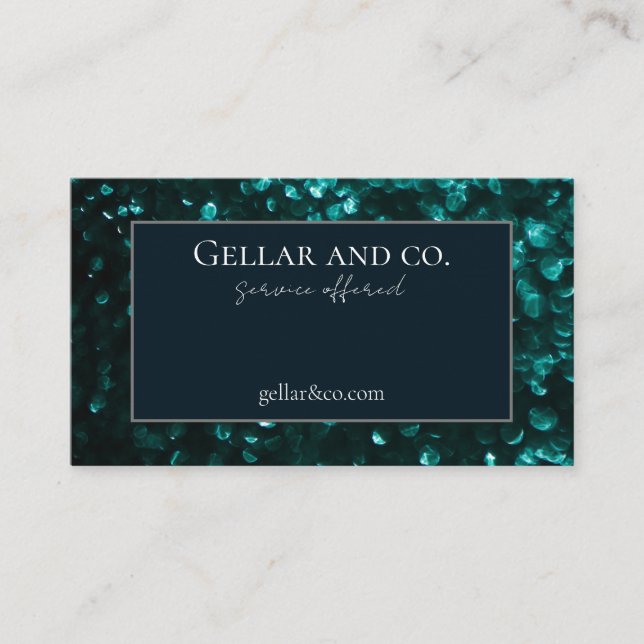 Affärskortet grönt Sparkles Visitkort (Framsida)