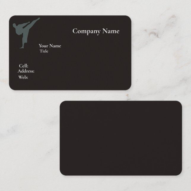 Affärskortet Grundläggande vit mall med blått Visitkort (Fram/baksida)