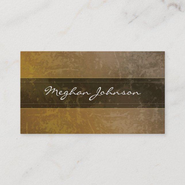Affärskortet Grunge Marble Sepia Trendig Visitkort (Framsida)