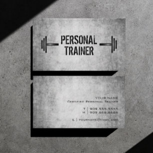 Affärskortet Grunge Personal Trainer Visitkort