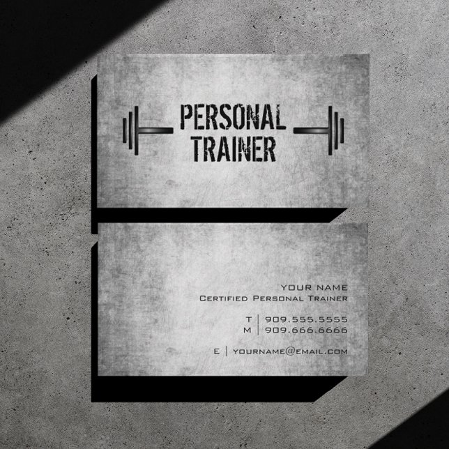 Affärskortet Grunge Personal Trainer Visitkort (Skapare uppladdad)