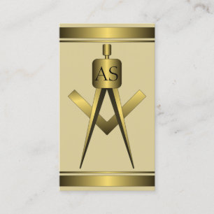 Affärskortet guld Architect Compass Architectural Visitkort