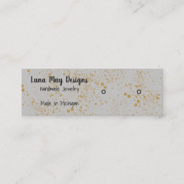 Affärskortet guld Bläck SplatterJewelry Visning Mini Visitkort