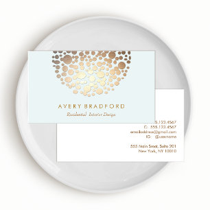 Affärskortet Guld Circles Embossed Search Visitkort