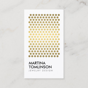 Affärskortet guld Circles on White Designer Visitkort