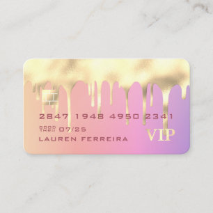 Affärskortet Guld Drift Lila Rainbow Kredit Card Visitkort