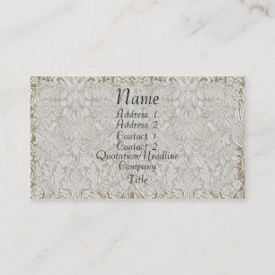 Affärskortet Guld Embossed look Damask Visitkort