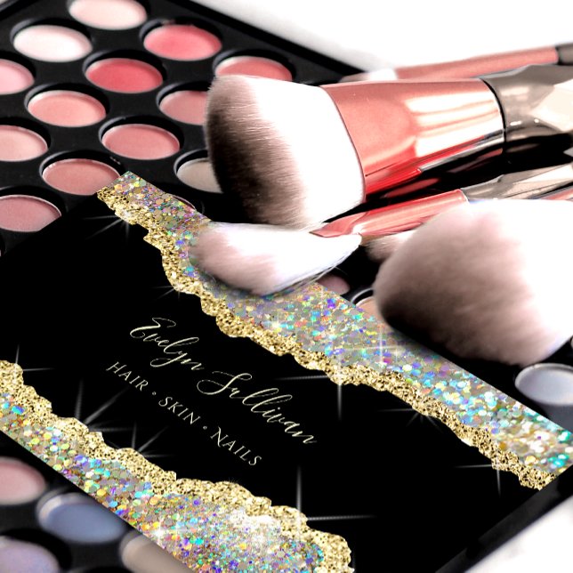 AFFÄRSKORTET GULD i GLITTER Visitkort (Skapare uppladdad)