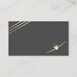 Affärskortet Guld Jet med minimalistisk luftfart Visitkort