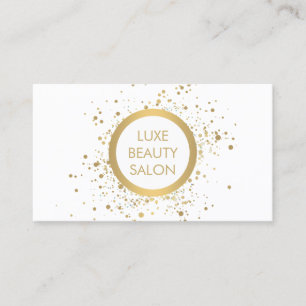Affärskortet guld Konfetti Circle White Visitkort