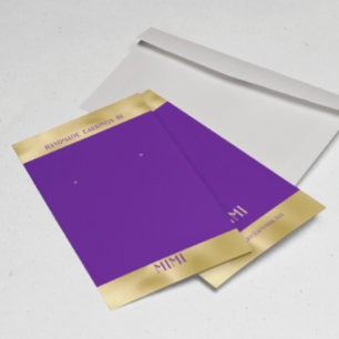 Affärskortet guld Lila Luxury Earring Visning  Visitkort