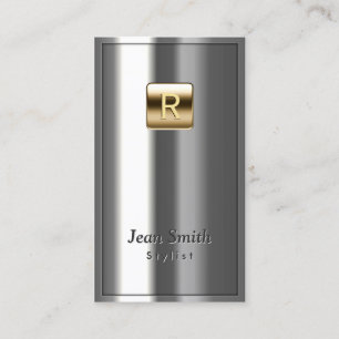 Affärskortet Guld Logotyp Metallic Stylist Visitkort