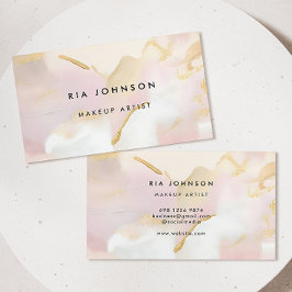 Affärskortet  & Guld Makeup Artist Visitkort