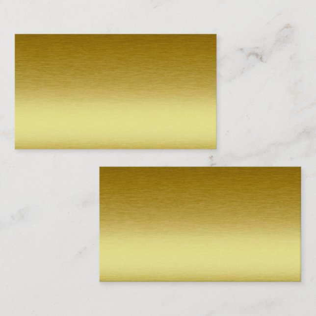 Affärskortet Guld Metallic Blank Visitkort (Fram/baksida)