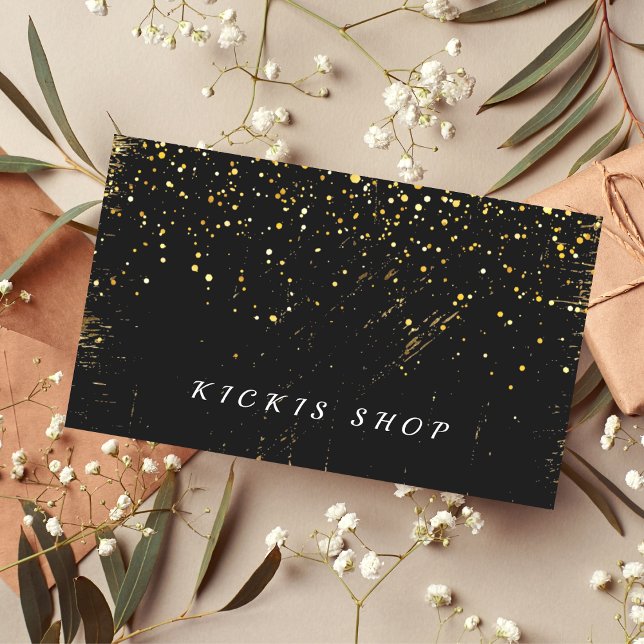 Affärskortet guld och Svarta Eleganten Visitkort (Gold And Black Elegant Business Card)