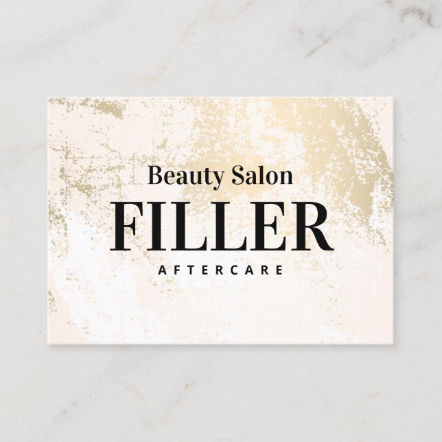 Affärskortet guld Pastel Filler Aftercare Visitkort (Framsida)