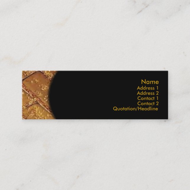 Affärskortet guld Pub Mini Visitkort (Framsida)